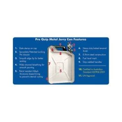 Pro Quip Metal Jerry Can - Petrol, 20 Litre 11 Pro Quip Metal Jerry Can - Petrol, 20 Litre -AL-KO Store BCF 118910 04 hi res