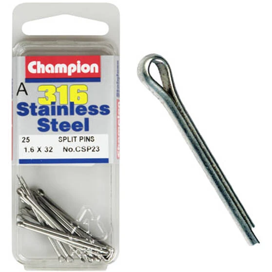 Champion Stainless Steel Split Pins 3.2mm 3.2mm 3 Champion Stainless Steel Split Pins 3.2mm 3.2mm