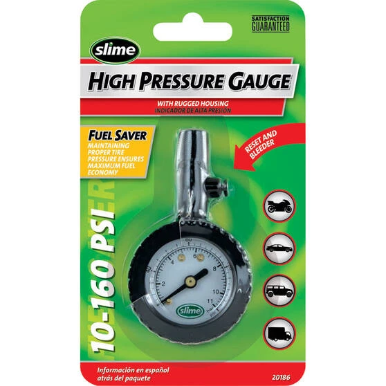 Slime High Pressure Tyre Gauge - 10-160PSI 3 Slime High Pressure Tyre Gauge - 10-160PSI