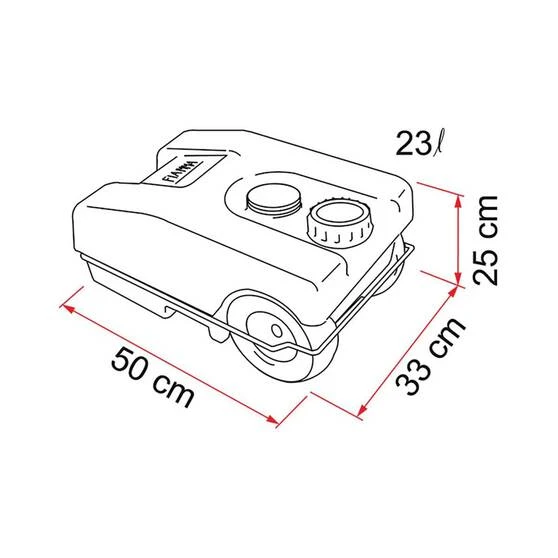 Fiamma Waste Water Roll Tank 23L 3 Fiamma Waste Water Roll Tank 23L