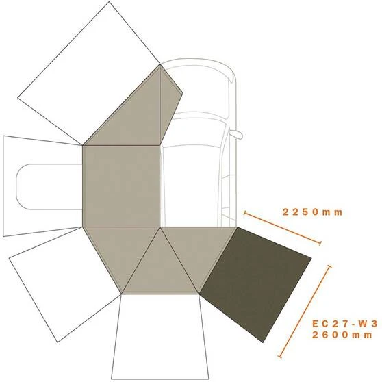 Darche Eclipse 270 Wall 3 Left 4 Darche Eclipse 270 Wall 3 Left - Image 2